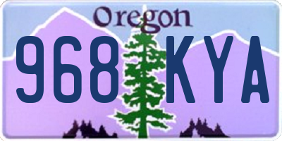 OR license plate 968KYA