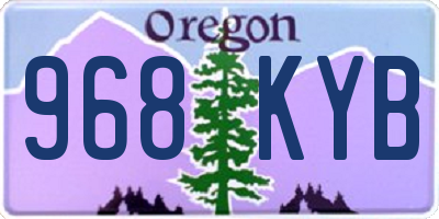 OR license plate 968KYB