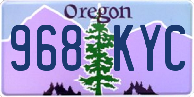 OR license plate 968KYC