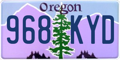 OR license plate 968KYD