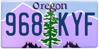 OR license plate 968KYF
