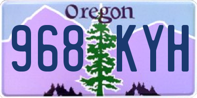 OR license plate 968KYH