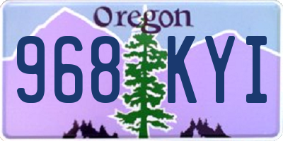 OR license plate 968KYI