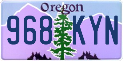 OR license plate 968KYN