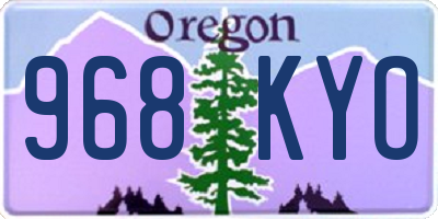 OR license plate 968KYO