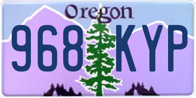 OR license plate 968KYP