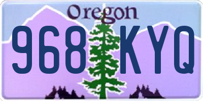 OR license plate 968KYQ