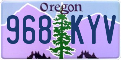 OR license plate 968KYV