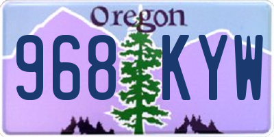 OR license plate 968KYW
