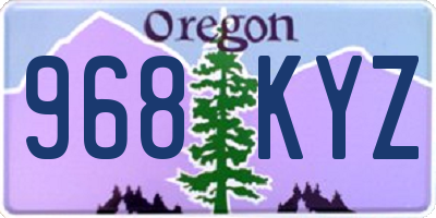 OR license plate 968KYZ