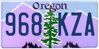 OR license plate 968KZA