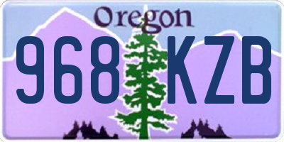 OR license plate 968KZB