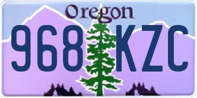 OR license plate 968KZC