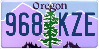 OR license plate 968KZE