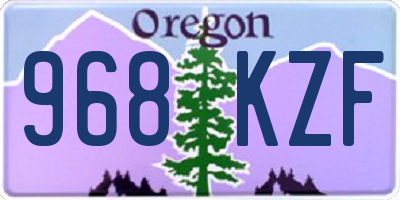 OR license plate 968KZF