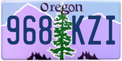 OR license plate 968KZI