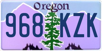 OR license plate 968KZK