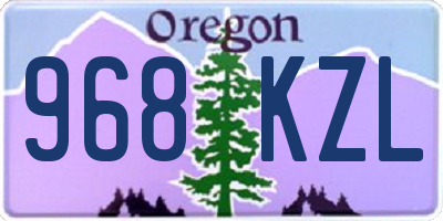 OR license plate 968KZL