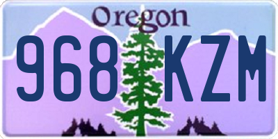OR license plate 968KZM