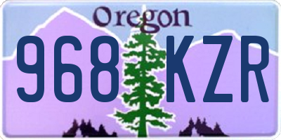 OR license plate 968KZR
