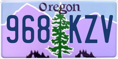 OR license plate 968KZV