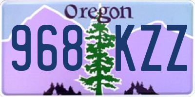 OR license plate 968KZZ