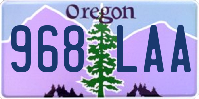 OR license plate 968LAA