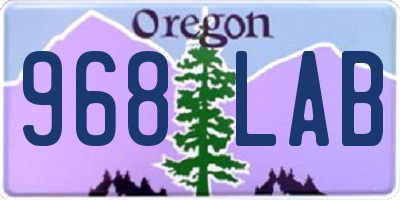 OR license plate 968LAB