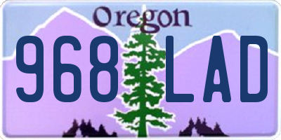 OR license plate 968LAD