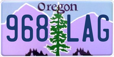 OR license plate 968LAG