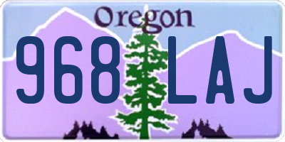 OR license plate 968LAJ