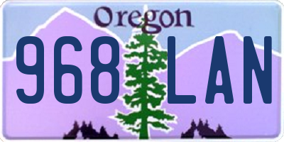OR license plate 968LAN