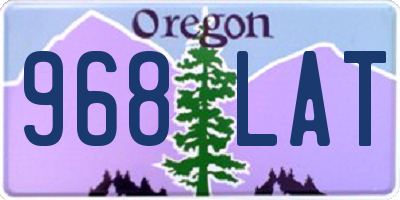 OR license plate 968LAT
