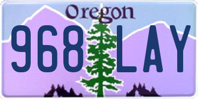 OR license plate 968LAY