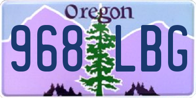OR license plate 968LBG