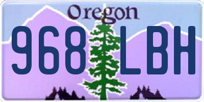 OR license plate 968LBH
