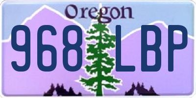 OR license plate 968LBP