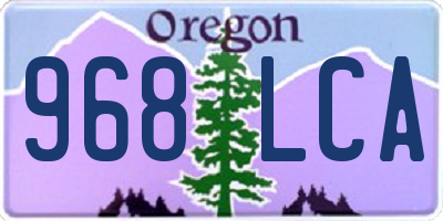OR license plate 968LCA