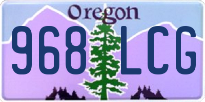 OR license plate 968LCG