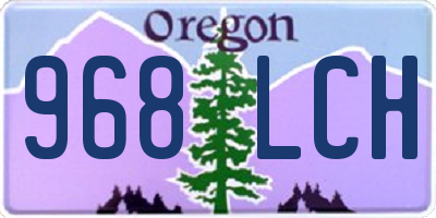 OR license plate 968LCH