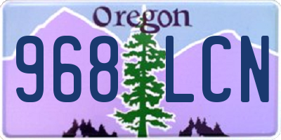 OR license plate 968LCN