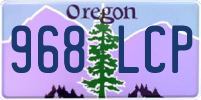 OR license plate 968LCP