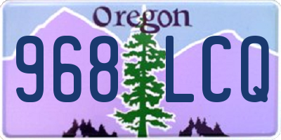 OR license plate 968LCQ