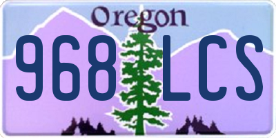 OR license plate 968LCS
