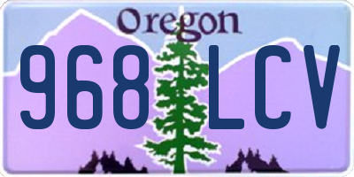 OR license plate 968LCV