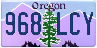 OR license plate 968LCY