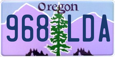OR license plate 968LDA