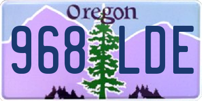 OR license plate 968LDE