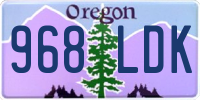 OR license plate 968LDK