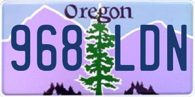 OR license plate 968LDN